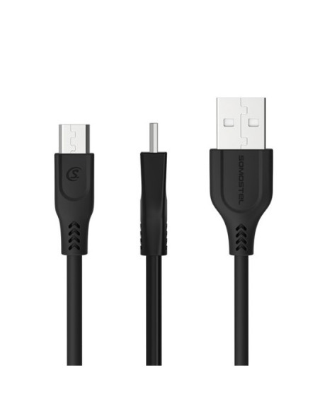 Somostel Kabel Usb Micro 3.1A Czarny 3100Mah Quick Charger Qc 3.0 1.2M Powerline Sms-Bt01 Black