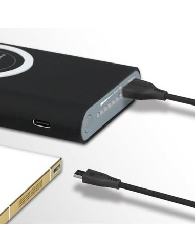 Somostel Kabel Usb Micro 3.1A Czarny 3100Mah Quick Charger Qc 3.0 1.2M Powerline Sms-Bt01 Black