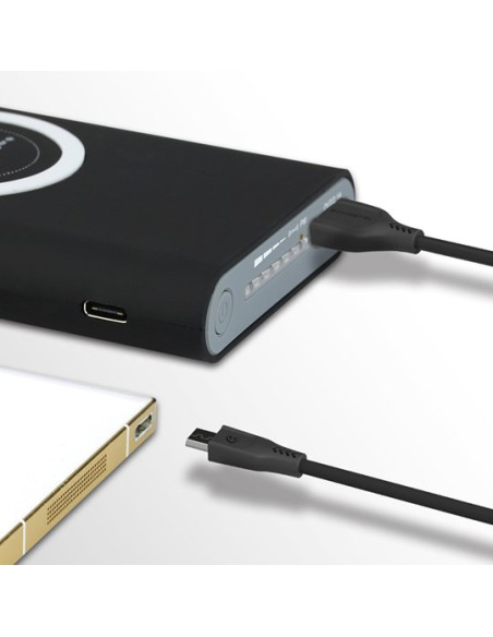Somostel Kabel Usb Micro 3.1A Czarny 3100Mah Quick Charger Qc 3.0 1.2M Powerline Sms-Bt01 Black