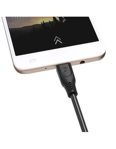 Somostel Kabel Usb Micro 3.1A Czarny 3100Mah Quick Charger Qc 3.0 1.2M Powerline Sms-Bt01 Black