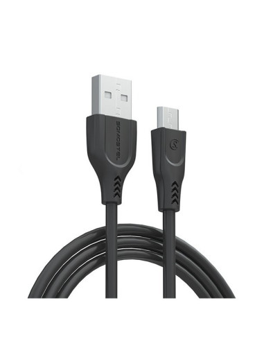 Somostel Kabel Usb Micro 3.1A Czarny 3100Mah Quick Charger Qc 3.0 1.2M Powerline Sms-Bt01 Black