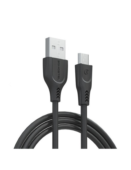 Somostel Kabel Usb Micro 3.1A Czarny 3100Mah Quick Charger Qc 3.0 1.2M Powerline Sms-Bt01 Black
