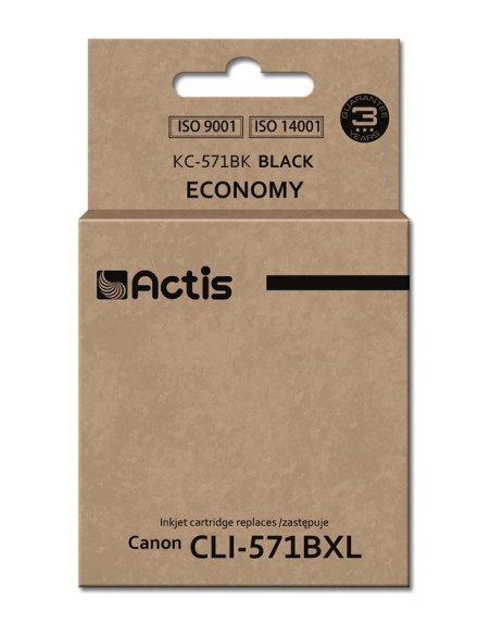 Actis Kc-571Bk Tusz (Zamiennik Canon Cli-571Bk  Standard  12 Ml  Czarny)