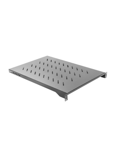 Lanberg Półka Do Szaf 19'' 1000Mm (1U, 483 X 750Mm Udźwig Do 15Kg, Montaż 4 Punktowy) Czarna Ral9004