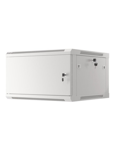 Lanberg Szafa Wisząca Rack 19" 6U 600X600 Drzwi Metalowe Szara (Flat Pack) Wf01-6606-00S