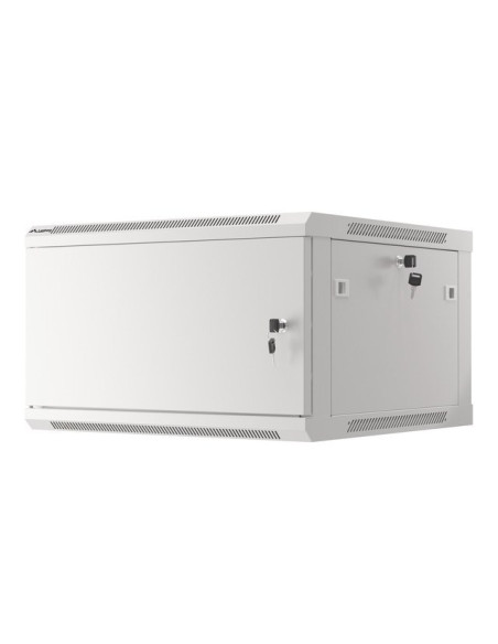 Lanberg Szafa Wisząca Rack 19" 6U 600X600 Drzwi Metalowe Szara (Flat Pack) Wf01-6606-00S