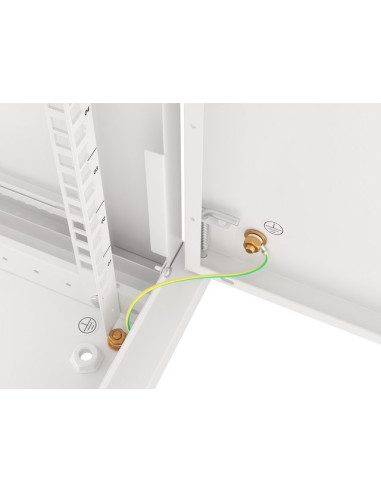 Lanberg Szafa Wisząca Rack 19" 6U 600X600 Drzwi Metalowe Szara (Flat Pack) Wf01-6606-00S