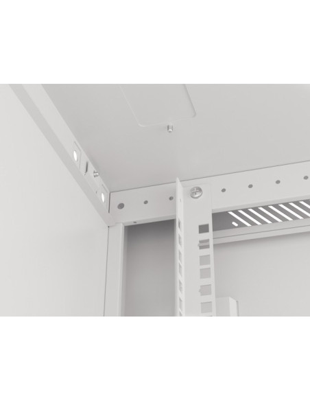 Lanberg Szafa Wisząca Rack 19" 6U 600X600 Drzwi Metalowe Szara (Flat Pack) Wf01-6606-00S