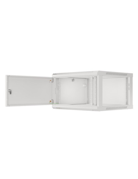 Lanberg Szafa Wisząca Rack 19" 6U 600X600 Drzwi Metalowe Szara (Flat Pack) Wf01-6606-00S