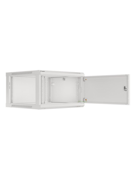 Lanberg Szafa Wisząca Rack 19" 6U 600X600 Drzwi Metalowe Szara (Flat Pack) Wf01-6606-00S