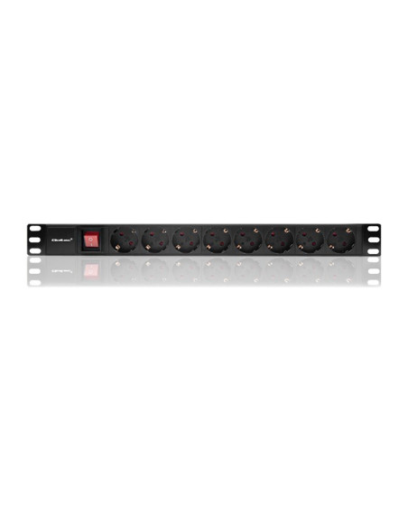 Listwa Zasilająca Qoltec Do Szafy Rack 1U 8 Gniazd Schuko (2M) Czarna