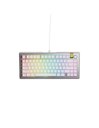 Klawiatura Gamingowa Glorious Gmmk 3 Pro He 75% Custom Gaming-Tastatur - Pre-Built, Fox He Switches, Silber