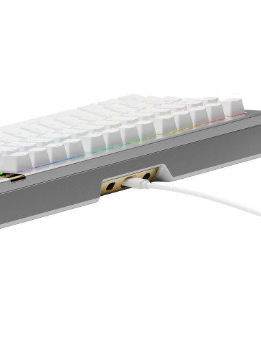 Klawiatura Gamingowa Glorious Gmmk 3 Pro He 75% Custom Gaming-Tastatur - Pre-Built, Fox He Switches, Silber