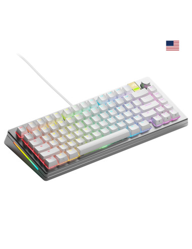 Klawiatura Gamingowa Glorious Gmmk 3 Pro He 75% Custom Gaming-Tastatur - Pre-Built, Fox He Switches, Silber