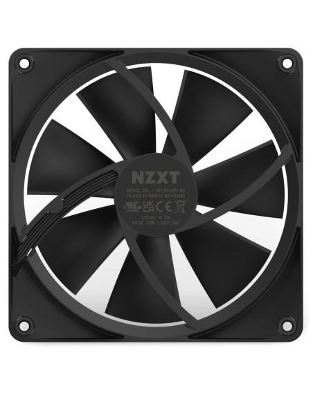 Nzxt F140 Rgb Obudowa Komputera Wentylator 14 Cm Czarny 1 Szt.