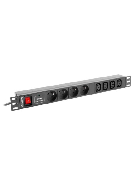 Lanberg Listwa Zasilająca Rack Pdu (1U,10A,8X 230V,2M) Pdu-04E04I-0200-Iec-Bk