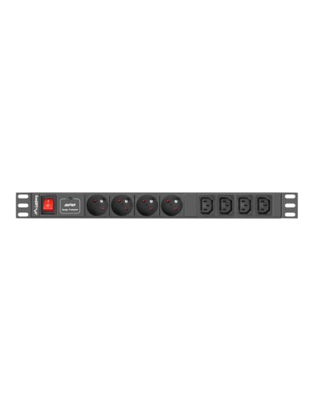 Lanberg Listwa Zasilająca Rack Pdu (1U,10A,8X 230V,2M) Pdu-04E04I-0200-Iec-Bk