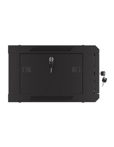 Szafa Instalacyjna Rack Wisząca 19" 4U 600X450 Czarna Drzwi Perforowane Lanberg (Flat Pack)