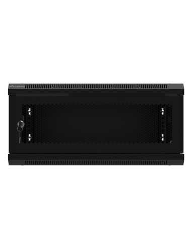 Szafa Instalacyjna Rack Wisząca 19" 4U 600X450 Czarna Drzwi Perforowane Lanberg (Flat Pack)