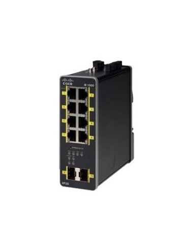 Cisco Ie-1000-8P2S-Lm Łącza Sieciowe Zarządzany Gigabit Ethernet (10/100/1000) Obsługa Poe Czarny