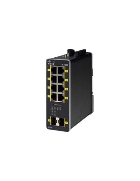 Cisco Ie-1000-8P2S-Lm Łącza Sieciowe Zarządzany Gigabit Ethernet (10/100/1000) Obsługa Poe Czarny