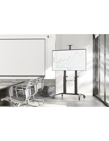 Stojak Mobilny Pojedynczy Z Półką I Uchwytem Na Kamerę 1Xlcd Max. 120" Max. 140Kg