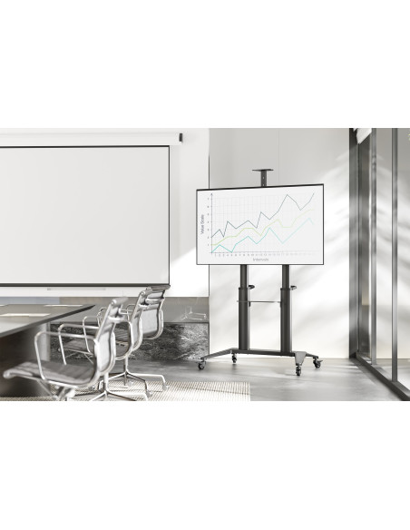 Stojak Mobilny Pojedynczy Z Półką I Uchwytem Na Kamerę 1Xlcd Max. 120" Max. 140Kg