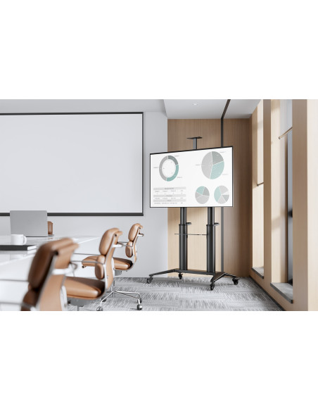 Stojak Mobilny Pojedynczy Z Półką I Uchwytem Na Kamerę 1Xlcd Max. 120" Max. 140Kg