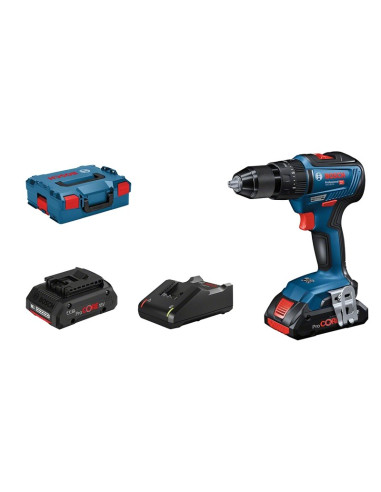 Bosch Gsb 18V-55 Professional 1800 Rpm Zamek Centralny 1,1 Kg Czarny, Niebieski, Czerwony