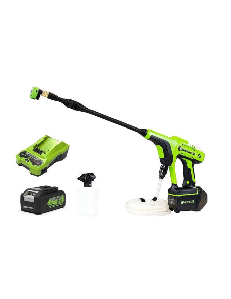 24V Myjka Ciśnieniowa Greenworks G24Pwk4 - Zestaw Ładowarka + Akumulator 4Ah - 5105307Ub