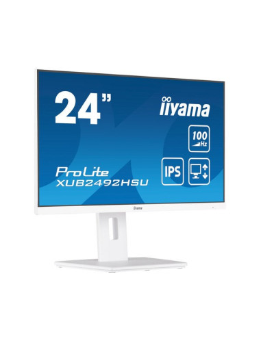 Iiyama Xub2492Hsu-W6 Monitor Komputerowy 60,5 Cm (23.8") 1920 X 1080 Px Full Hd Led Biały