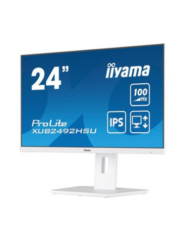 Iiyama Xub2492Hsu-W6 Monitor Komputerowy 60,5 Cm (23.8") 1920 X 1080 Px Full Hd Led Biały