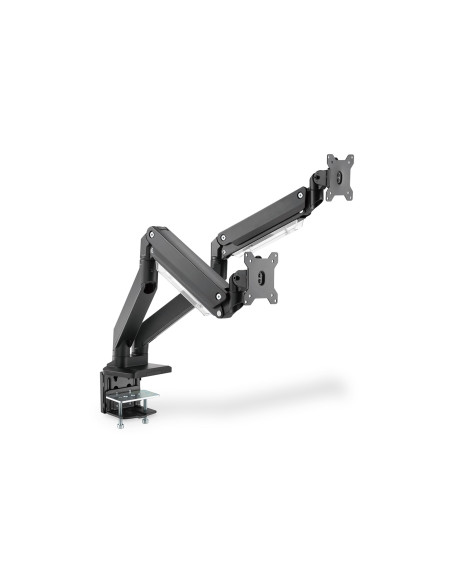 Ramię Biurkowe Podwójne Z Zaciskiem 2Xlcd Z Sprężyną Gazową Max. 2X35" I 15Kg