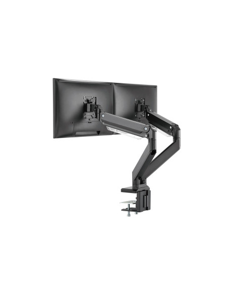 Ramię Biurkowe Podwójne Z Zaciskiem 2Xlcd Z Sprężyną Gazową Max. 2X35" I 15Kg