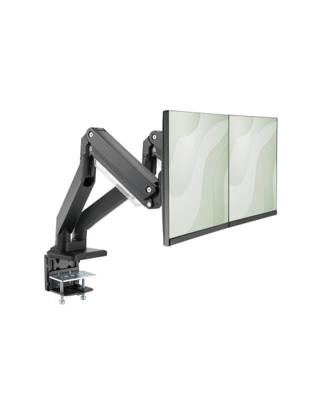 Ramię Biurkowe Podwójne Z Zaciskiem 2Xlcd Z Sprężyną Gazową Max. 2X35" I 15Kg