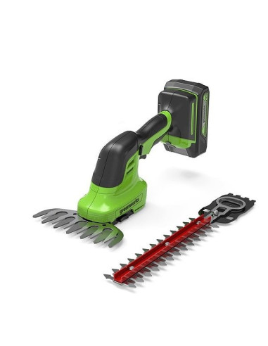 24V Nożyce Do Przycinania Trawy I Żywopłotów Greenworks G24Shtk2 - Zestaw Ładowarka + Akumulator 2Ah - 1600607Va
