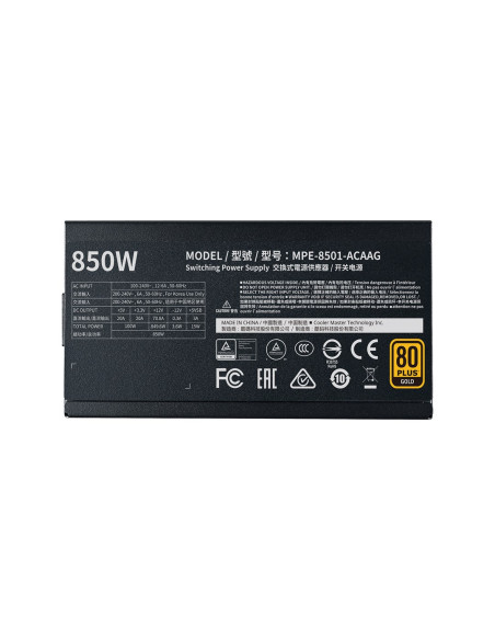 Cooler Master Zasilacz Mwe Gold-V2 850W Modularny 80+ Gold Mpe-8501-Afaag-Eu