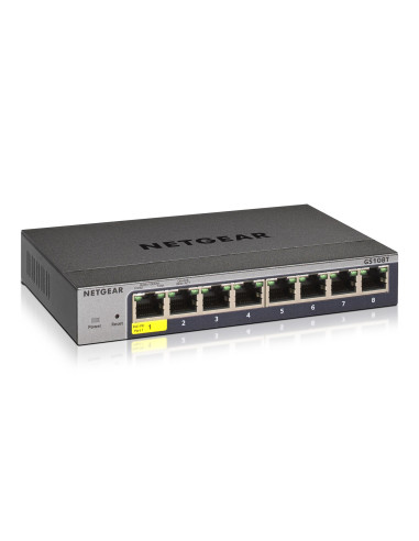 Netgear Gs108Tv3 Zarządzany L2 Gigabit Ethernet (10/100/1000) Szary