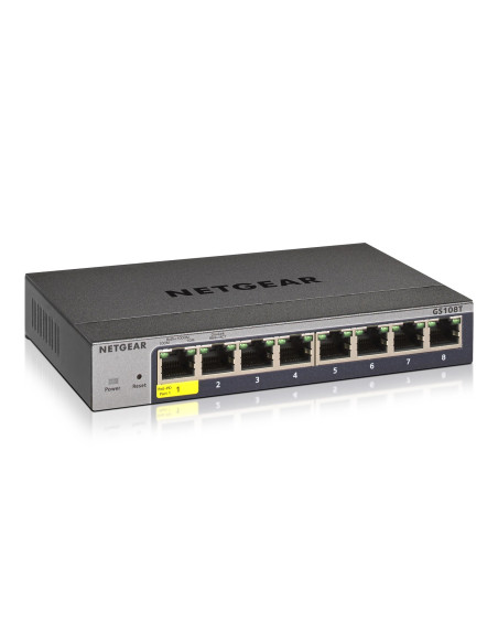 Netgear Gs108Tv3 Zarządzany L2 Gigabit Ethernet (10/100/1000) Szary