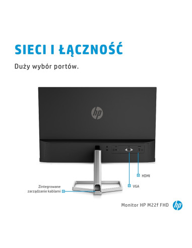 Monitor Hp M22F 21,5"Fhd Ips 5Ms 300Nits 75Hz Vga Hdmi