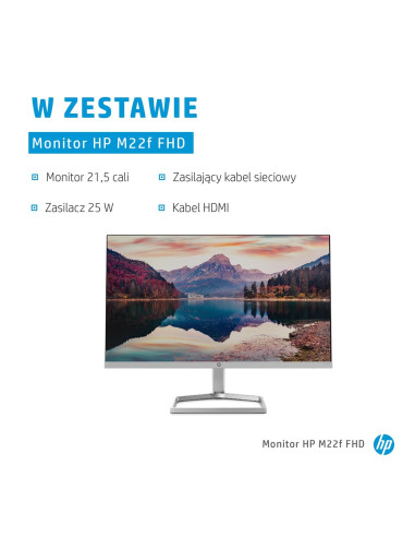 Monitor Hp M22F 21,5"Fhd Ips 5Ms 300Nits 75Hz Vga Hdmi