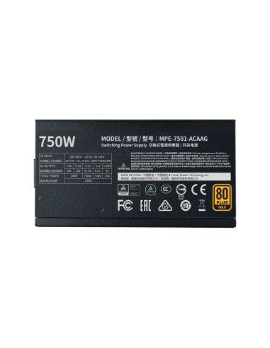 Cooler Master Zasilacz Mwe 80+ Gold-V2 750W Modularny Mpe-7501-Afaag-Eu