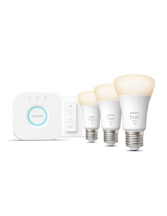 Philips Hue W Starter Kit 9,5W A60 E27 3Szt, Mostek, Przełącznik Philips Hue Hue W Starter Kit 9,5W A60 E27, 3Szt., Mostek, Prze
