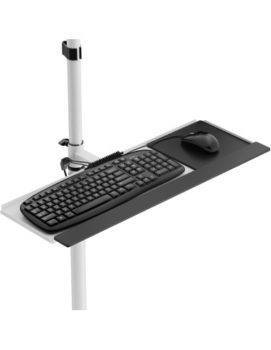 Maclean Wózek Stand Profesjonalny, Mobilne Stanowisko Komputerowe Na Kółkach, Max 17"-32", Max 20Kg Mc-793 W