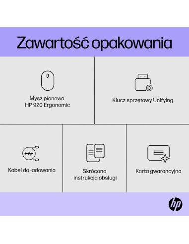 Mysz Hp 920 Ergonomic Vertical Mouse Black Bezprzewodowa Czarna