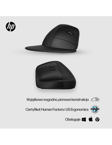 Mysz Hp 920 Ergonomic Vertical Mouse Black Bezprzewodowa Czarna