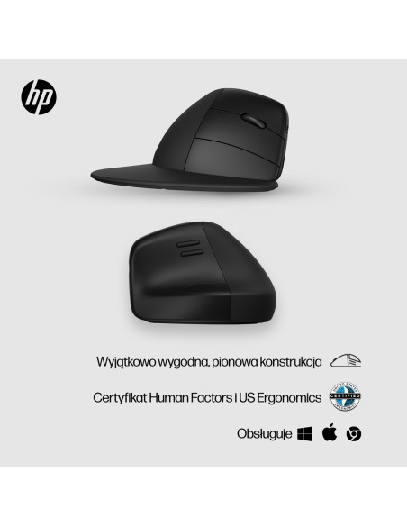 Mysz Hp 920 Ergonomic Vertical Mouse Black Bezprzewodowa Czarna