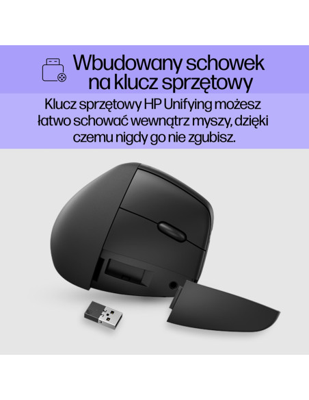Mysz Hp 920 Ergonomic Vertical Mouse Black Bezprzewodowa Czarna