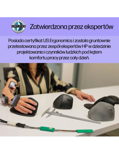 Mysz Hp 920 Ergonomic Vertical Mouse Black Bezprzewodowa Czarna