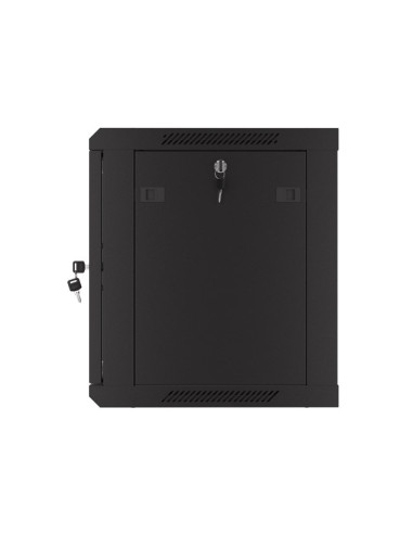 Szafa Instalacyjna Rack Wisząca 19" 9U 600X450 Czarna Drzwi Perforowane Lanberg (Flat Pack)